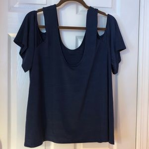 Rachel Roy- plus sized navy top